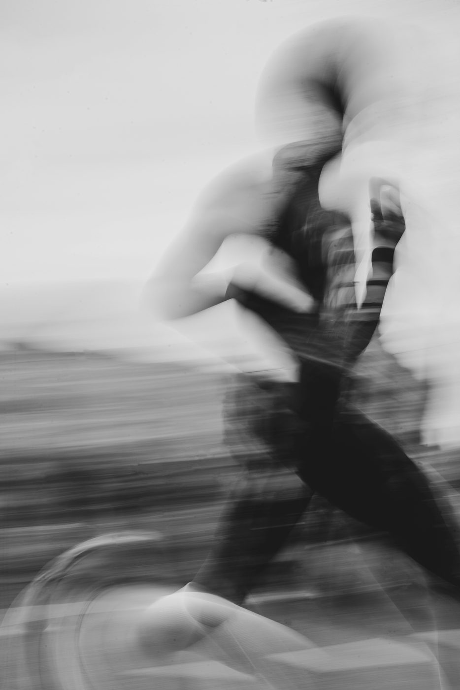 Runner mid-stride